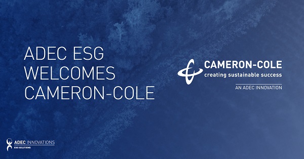 ADEC ESG WELCOMES CAMERON-COLE