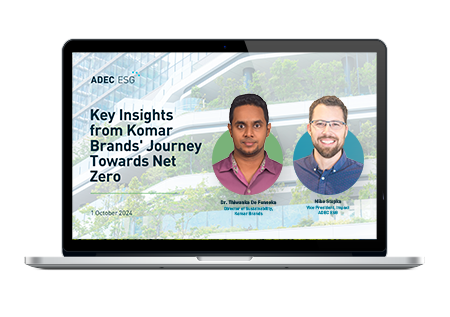 Key Insights from Komar Brands' Journey Towards Net Zero | ADEC ESG